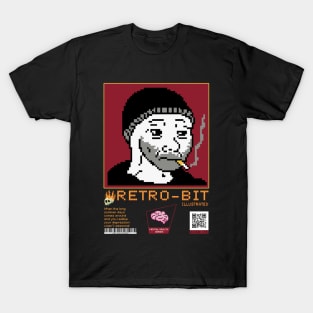 Retro-Bit Illustrated - Depressed Smoker T-Shirt